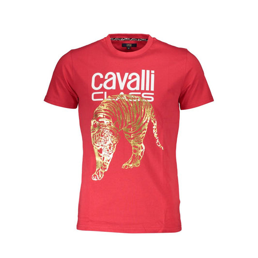 Maglietta rossa in cotone Cavalli Class