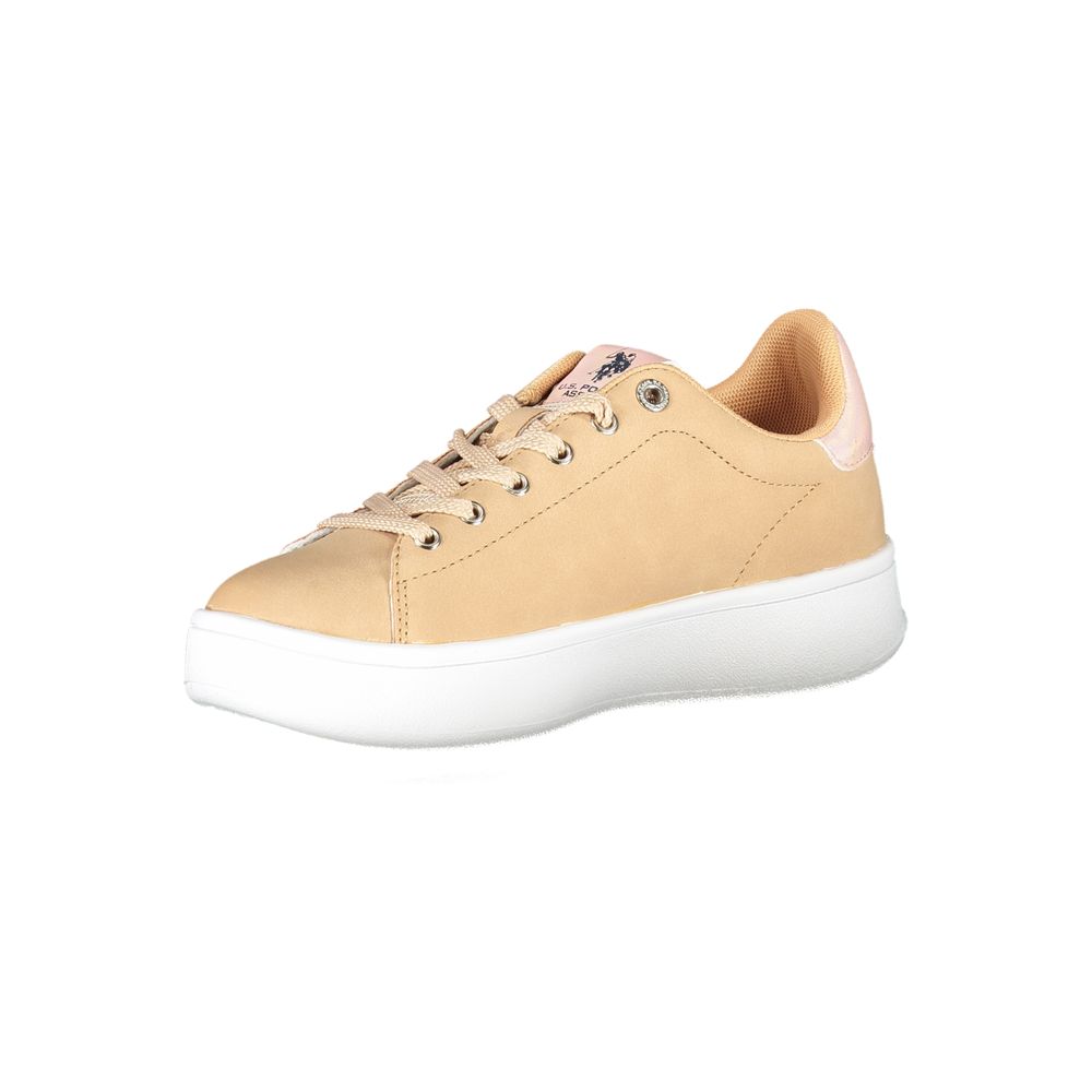 POLO ASSN. Chic sneakers stringate beige con dettaglio a contrasto