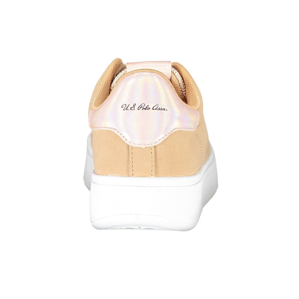 POLO ASSN. Chic sneakers stringate beige con dettaglio a contrasto