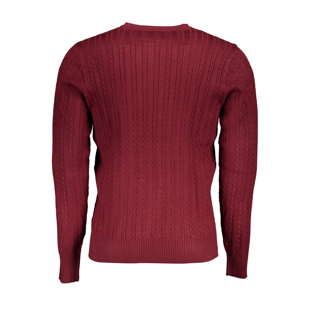 Maglione girocollo ricamato rosa US Grand Polo Chic