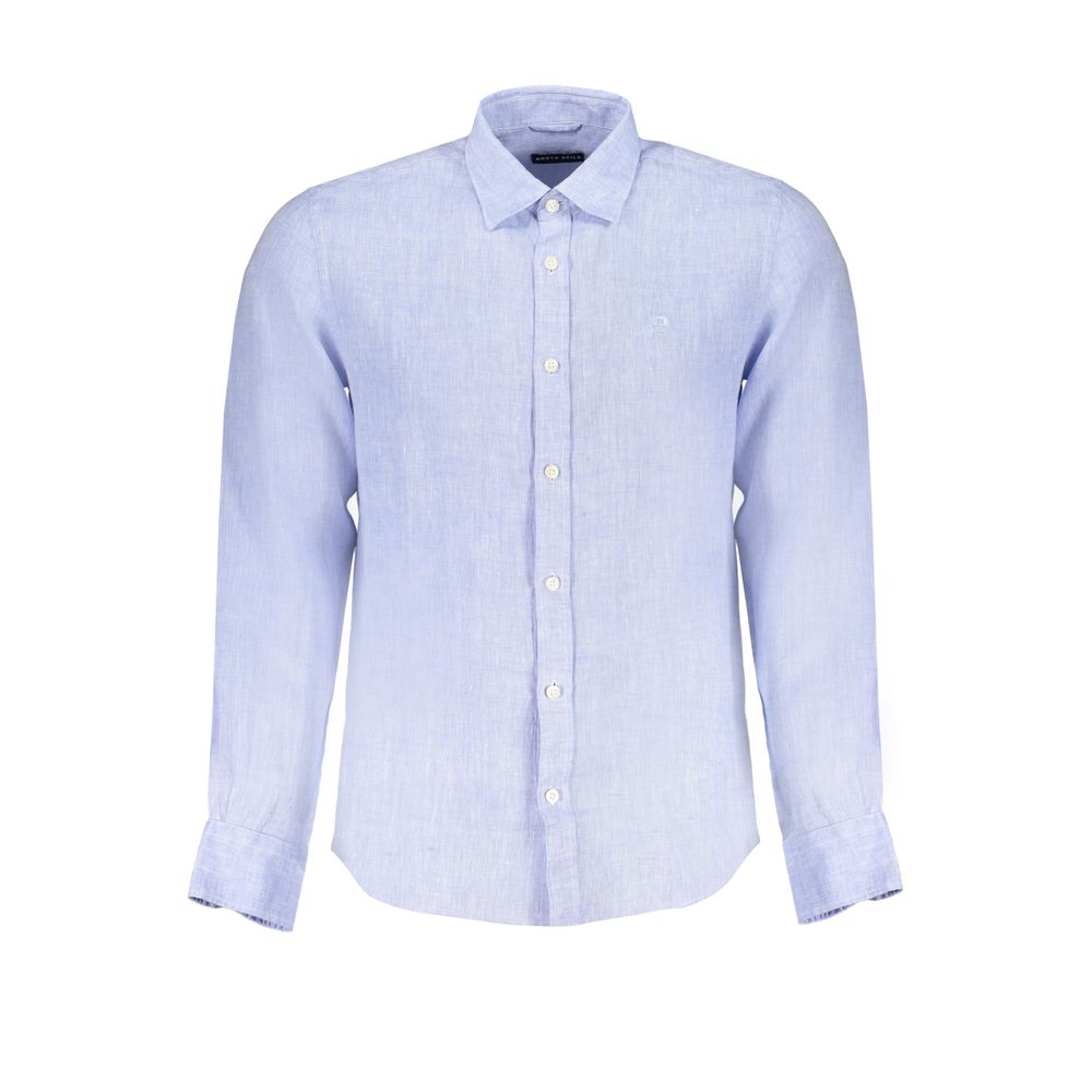 Camicia in lino azzurro North Sails