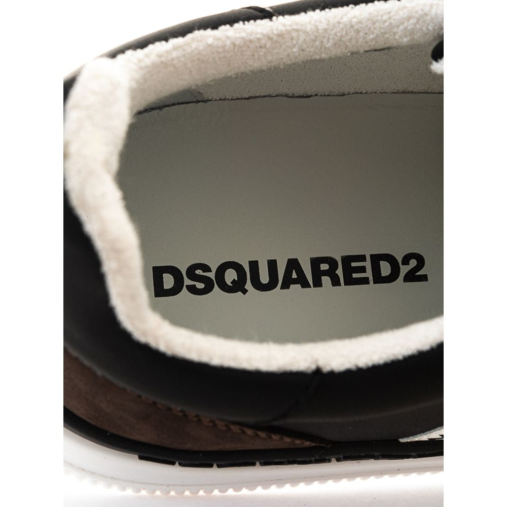 Sneaker in pelle nera Dsquared²