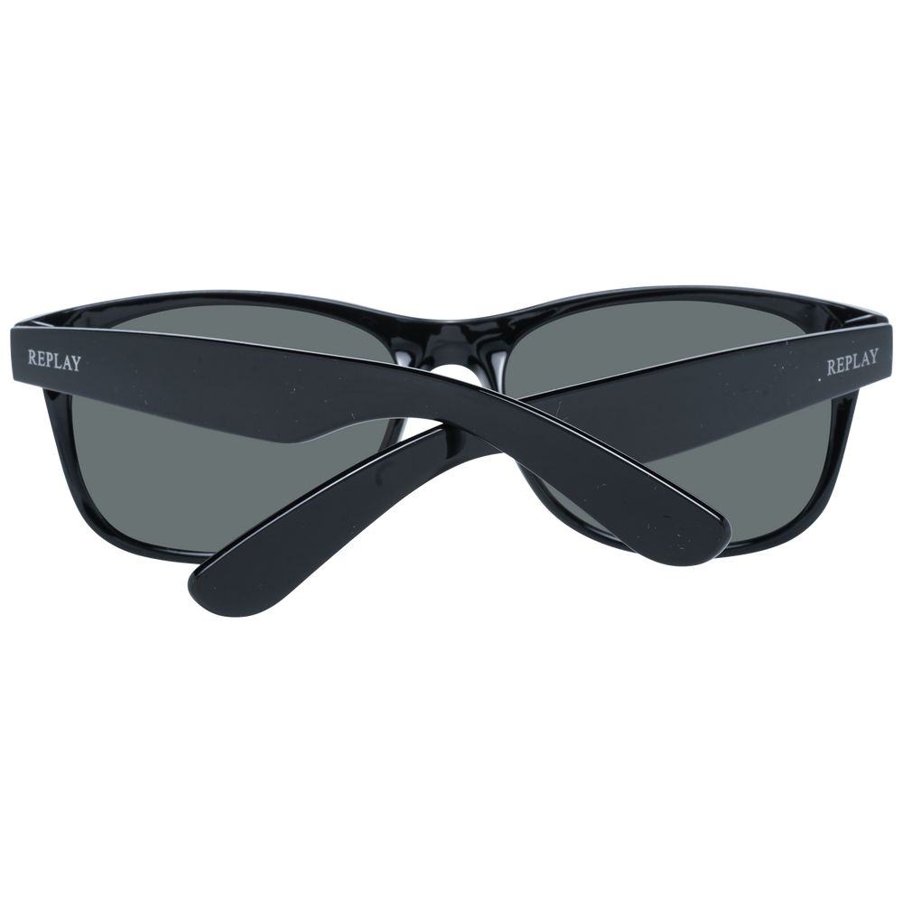 Replay Black Unisex Sunglasses