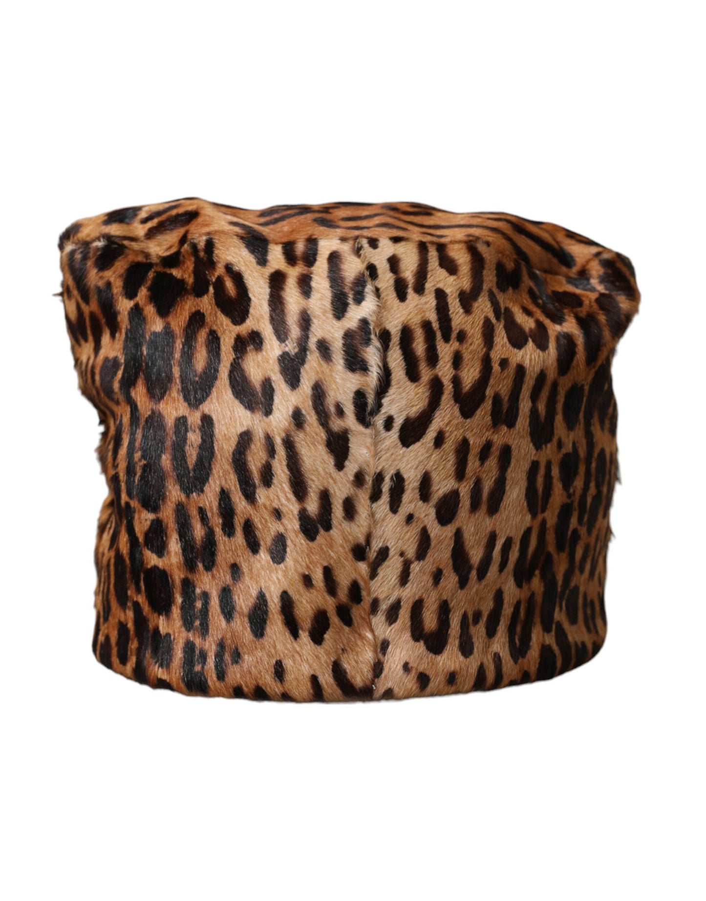 Dolce &amp; Gabbana Cappello da pescatore da donna in pelliccia di leopardo marrone