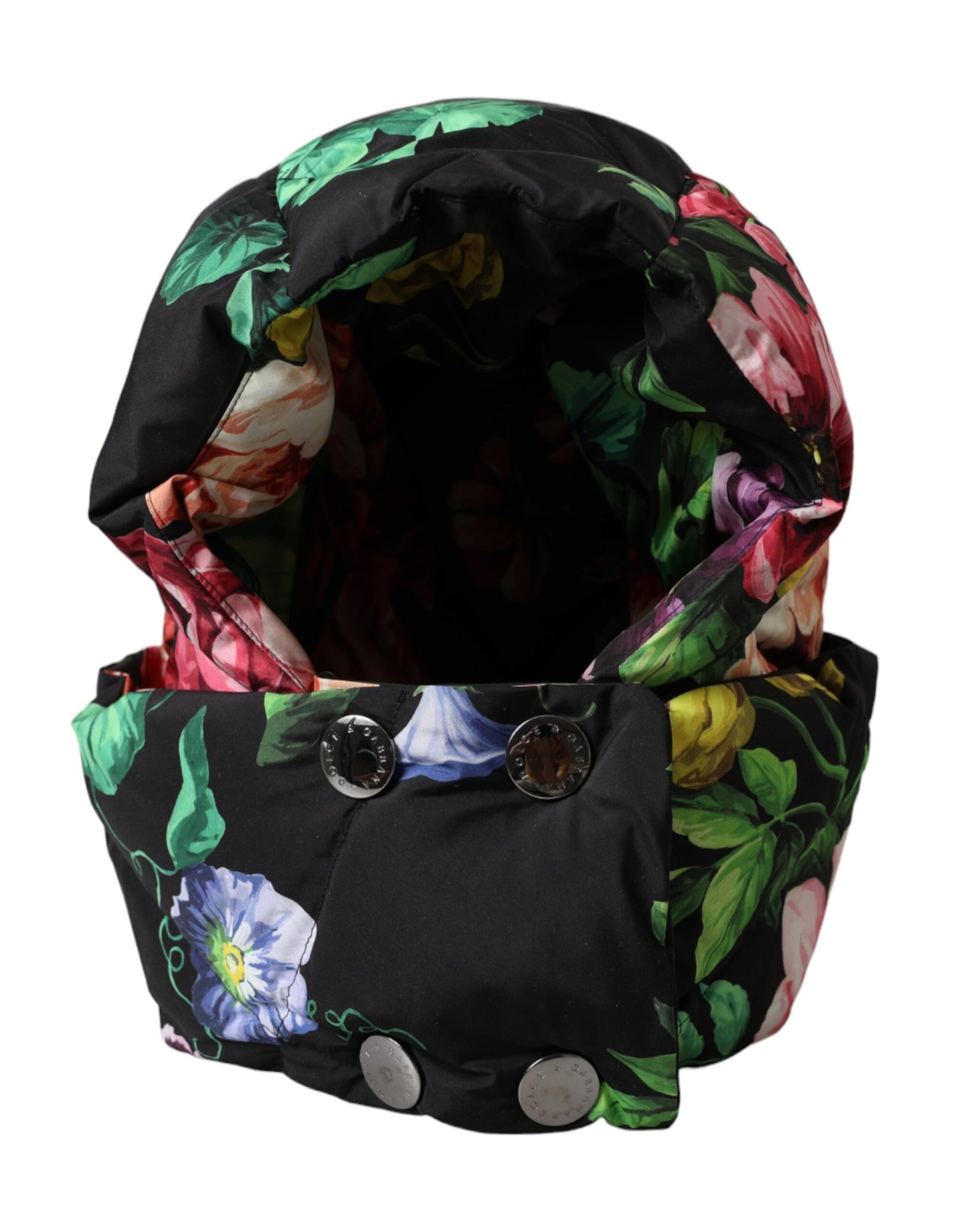 Dolce &amp; Gabbana Cappello avvolgente con stampa floreale nera