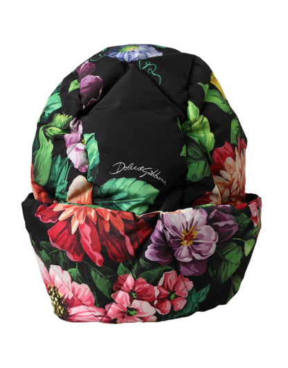 Dolce &amp; Gabbana Cappello avvolgente con stampa floreale nera