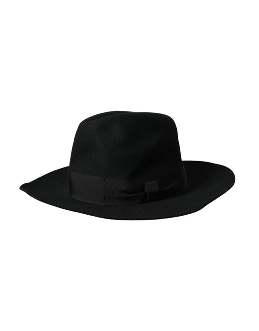 Dolce &amp; Gabbana Cappello da donna Fedora Trilby in coniglio nero