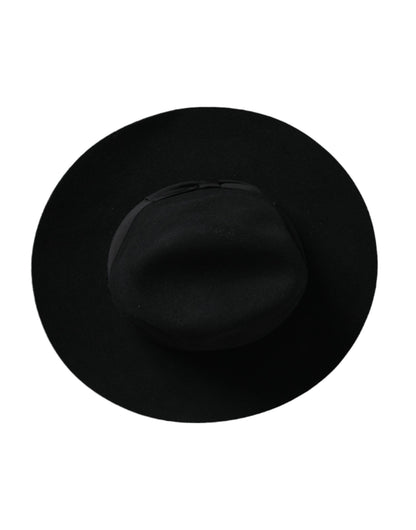 Dolce &amp; Gabbana Cappello da donna Fedora Trilby in coniglio nero