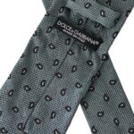 Dolce & Gabbana Green 100% Silk Patterned Adjustable Men Tie