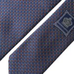 Dolce & Gabbana Navy Blue Silk Patterned Adjustable Men Tie