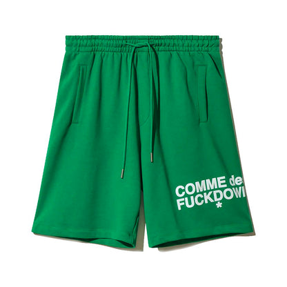 Comme Des Fuckdown Pantaloncini in cotone verde