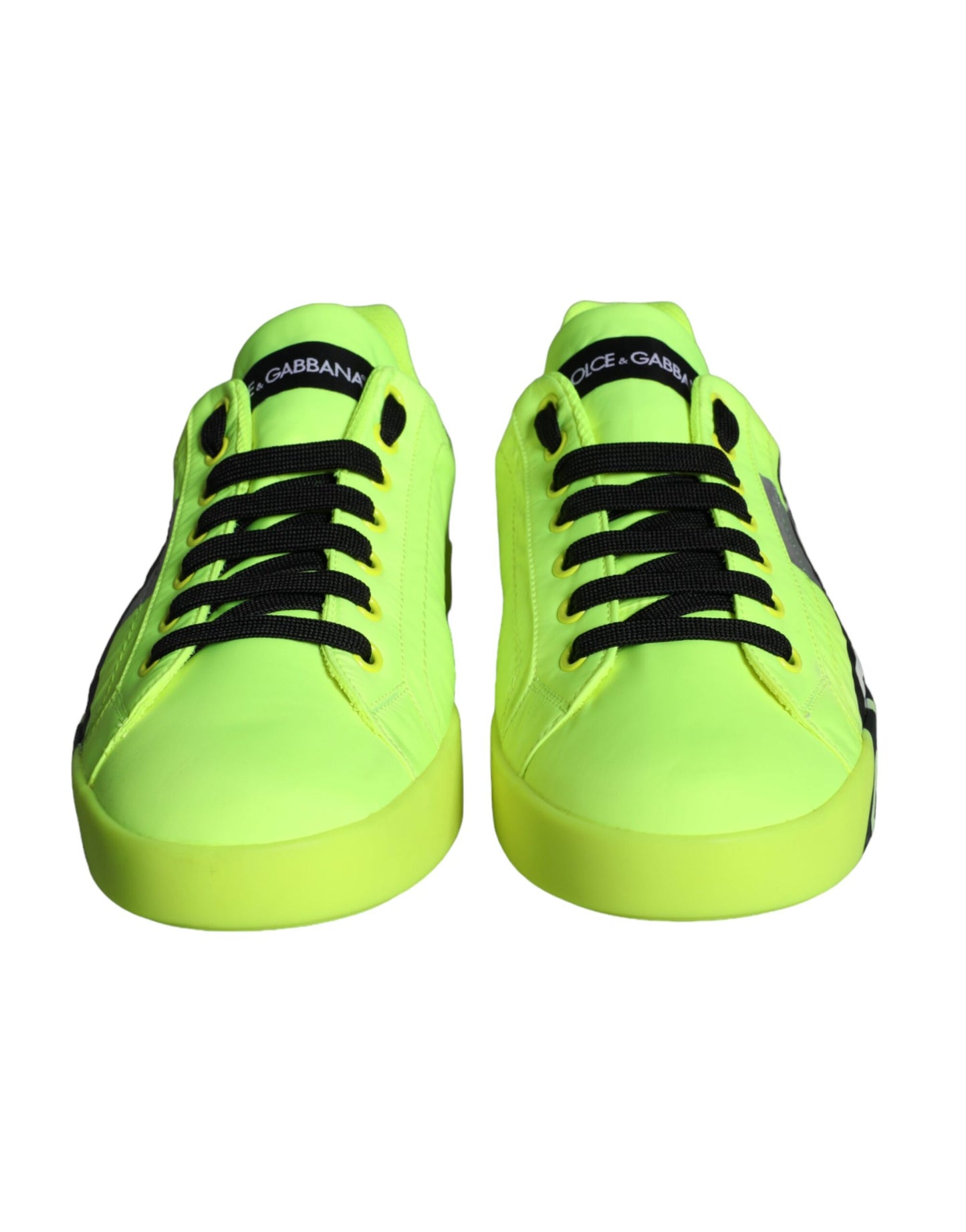 Dolce &amp; Gabbana Neon Green Logo Tape Sneakers basse