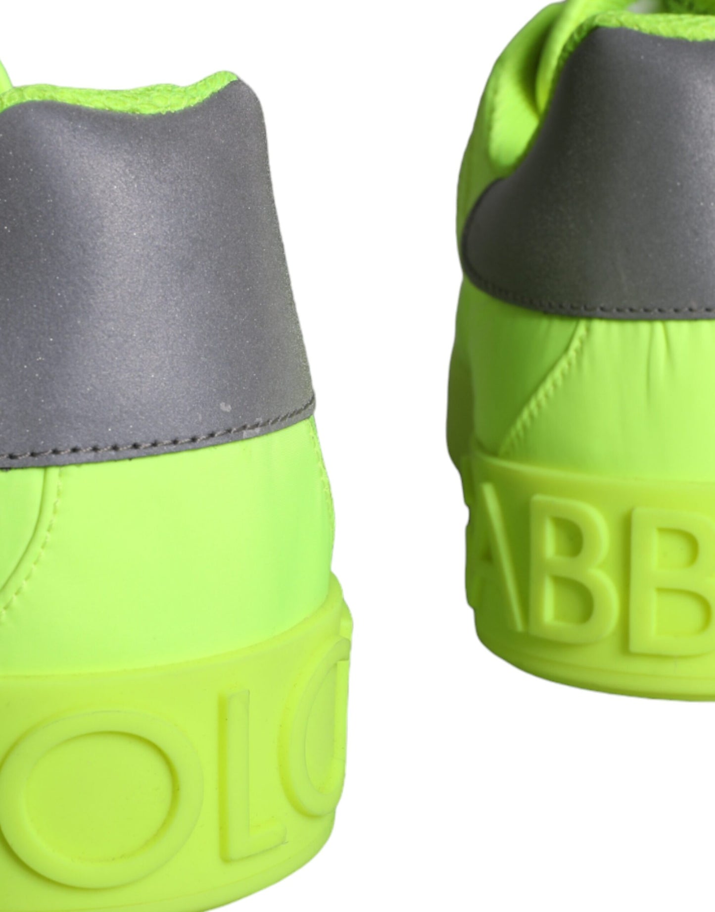 Dolce &amp; Gabbana Neon Green Logo Tape Sneakers basse