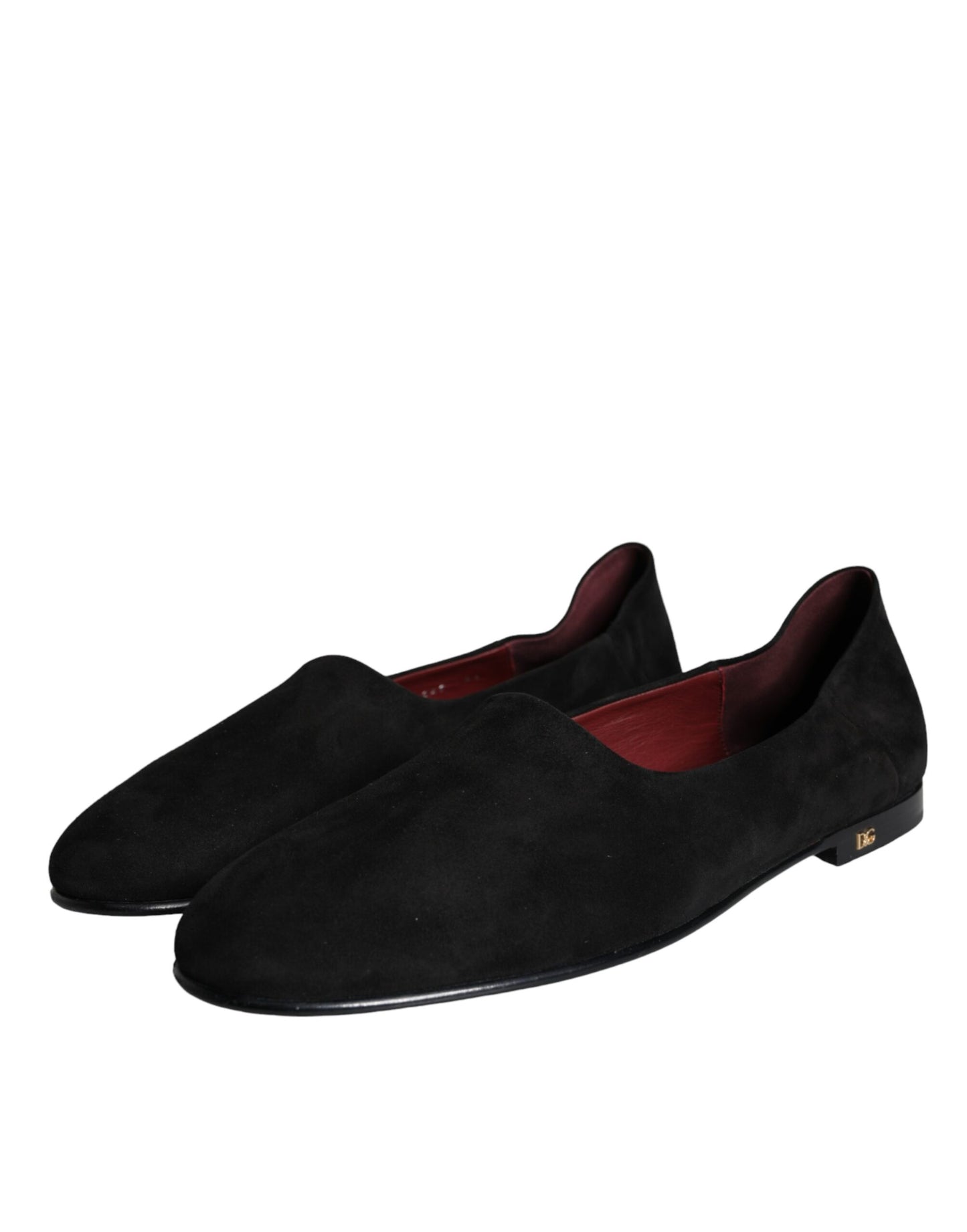 Dolce &amp; Gabbana Mocassini in pelle scamosciata nera Scarpe formali slip-on