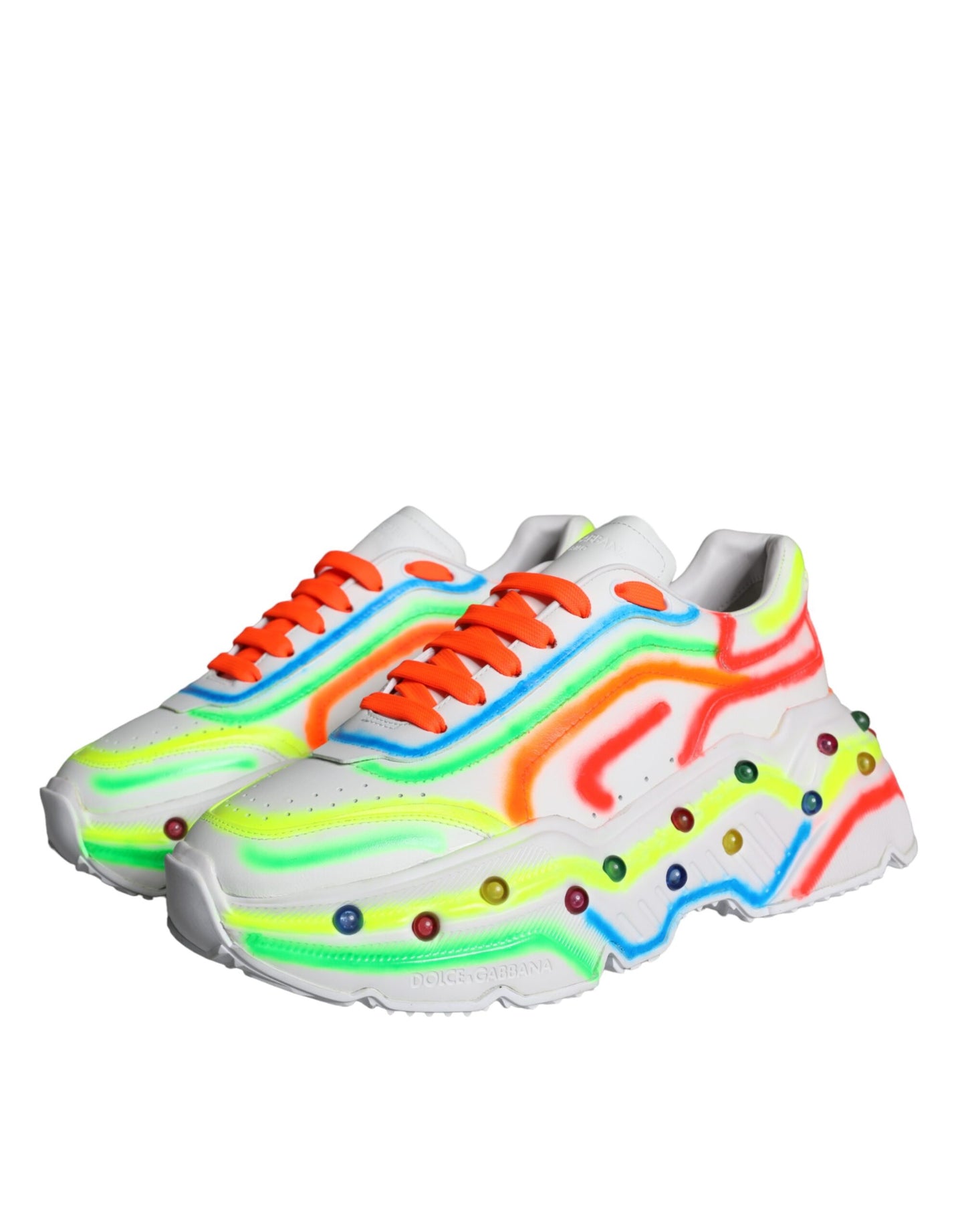 Dolce &amp; Gabbana Multicolor Daymaster LED Sneaker Scarpe Illuminate