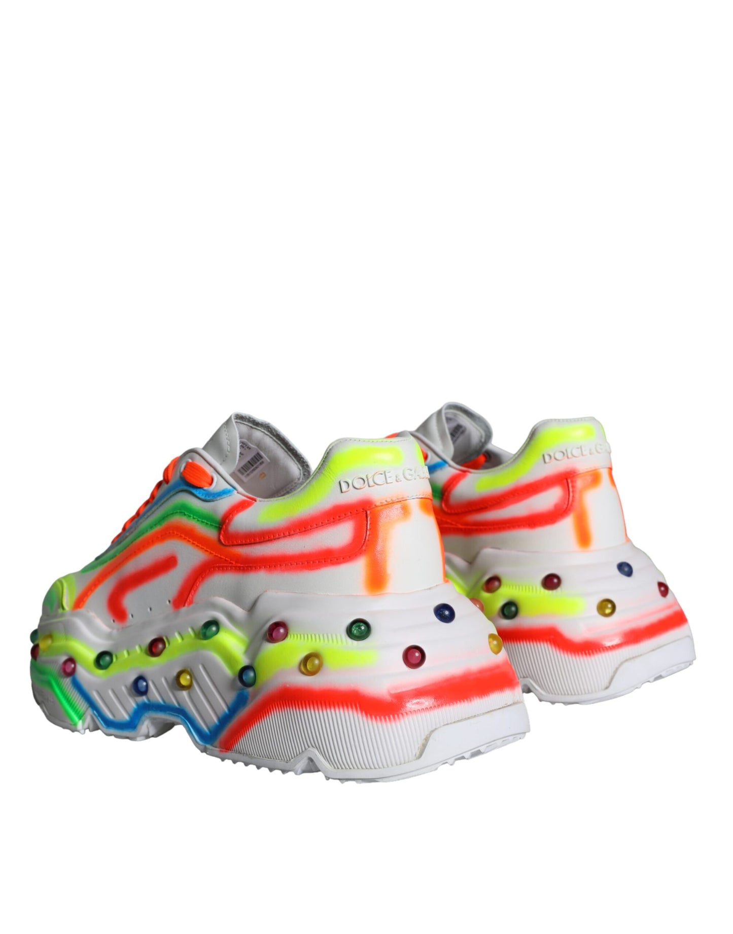 Dolce &amp; Gabbana Multicolor Daymaster LED Sneaker Scarpe Illuminate