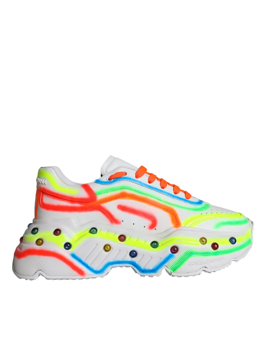 Dolce &amp; Gabbana Multicolor Daymaster LED Sneaker Scarpe Illuminate