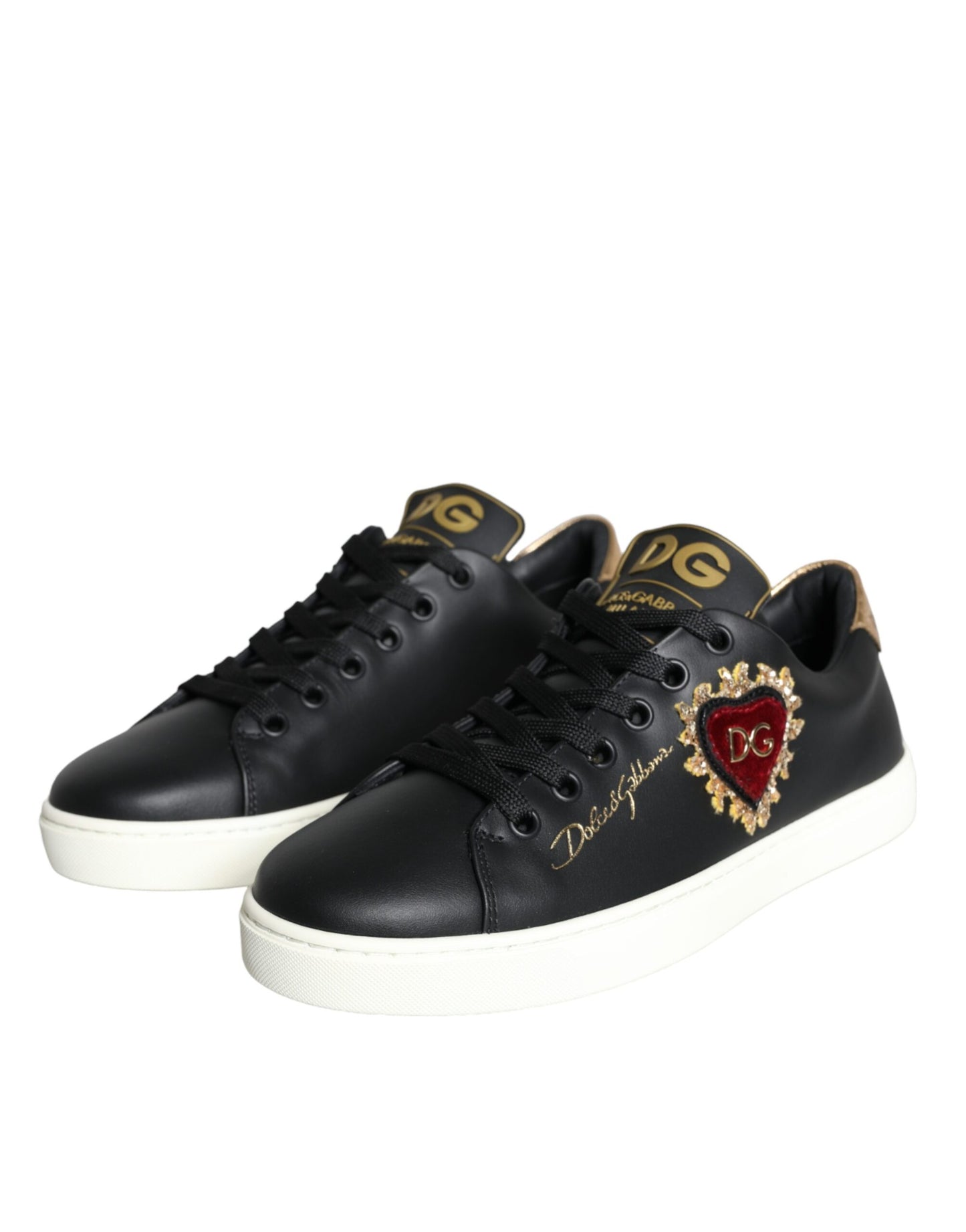 Dolce &amp; Gabbana Scarpe da ginnastica nere Portofino Sacred Heart