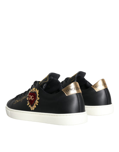 Dolce &amp; Gabbana Scarpe da ginnastica nere Portofino Sacred Heart