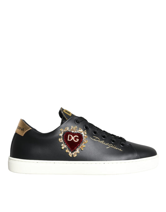 Dolce &amp; Gabbana Scarpe da ginnastica nere Portofino Sacred Heart