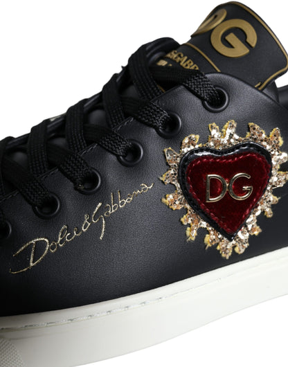 Dolce &amp; Gabbana Scarpe da ginnastica nere Portofino Sacred Heart