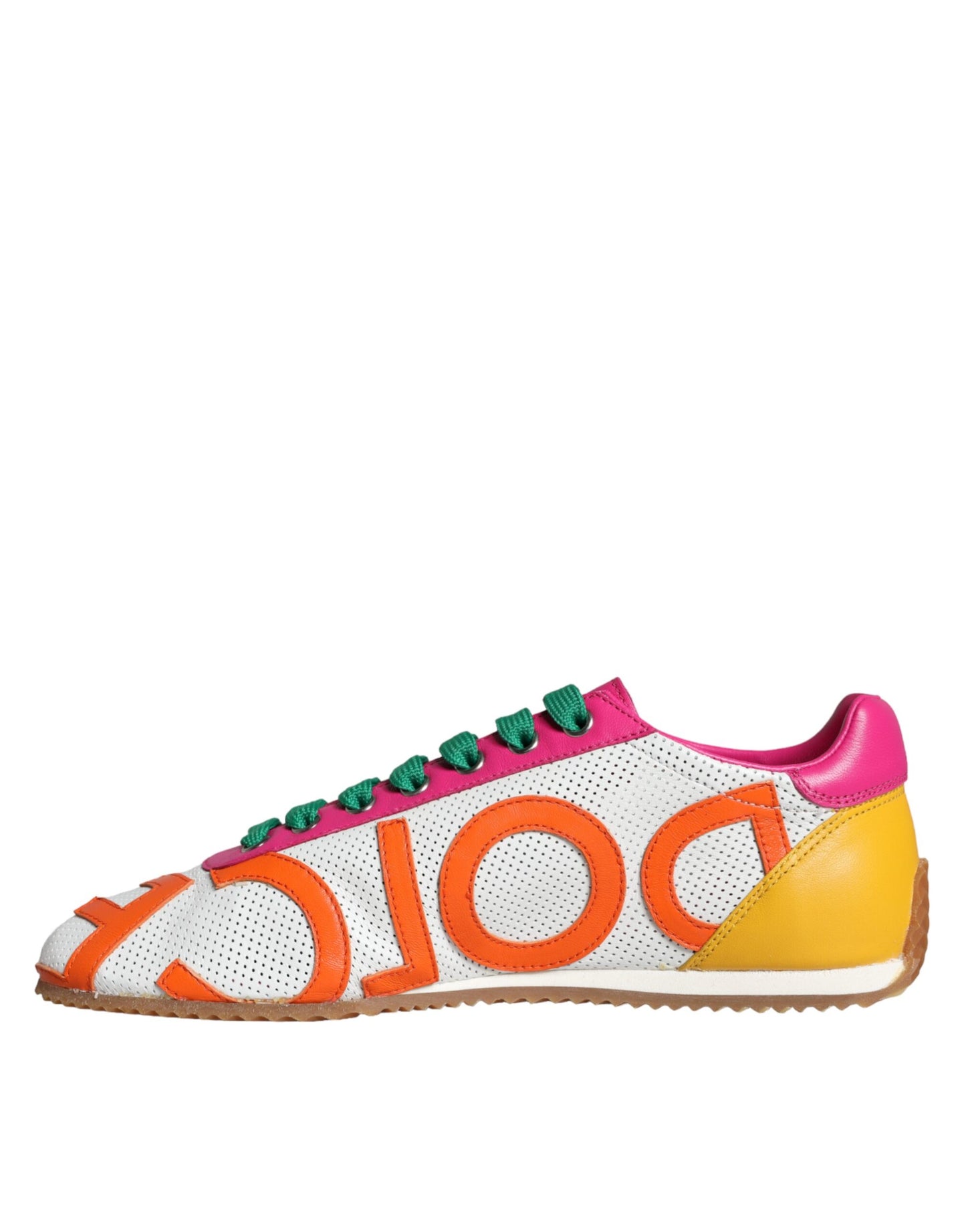 Dolce &amp; Gabbana Multicolor Leather Logo Casual Sneakers Scarpe