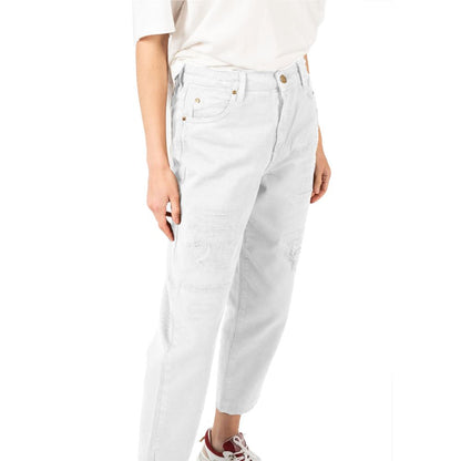 PINKO Jeans e Pantaloni in Cotone Bianco