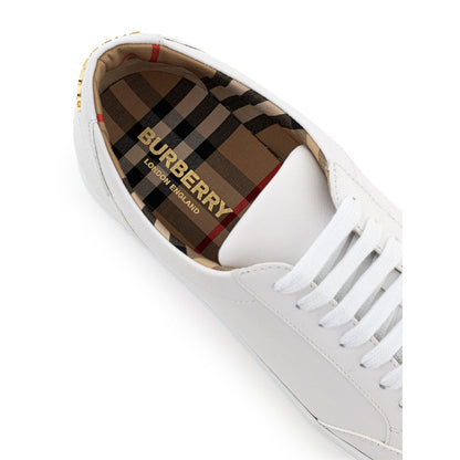 Sneaker in pelle bianca Burberry