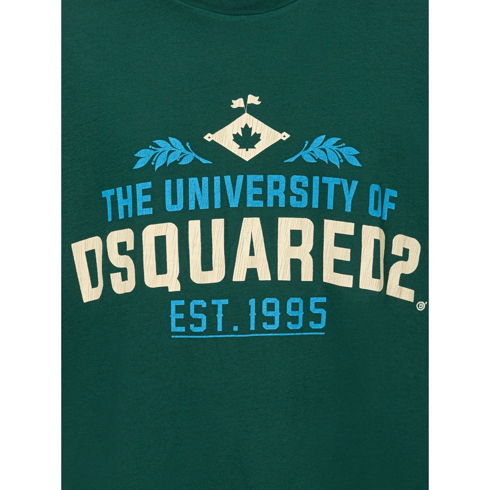 T-shirt in cotone verde Dsquared²