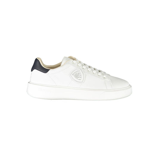 Blauer White Polyester Sneaker