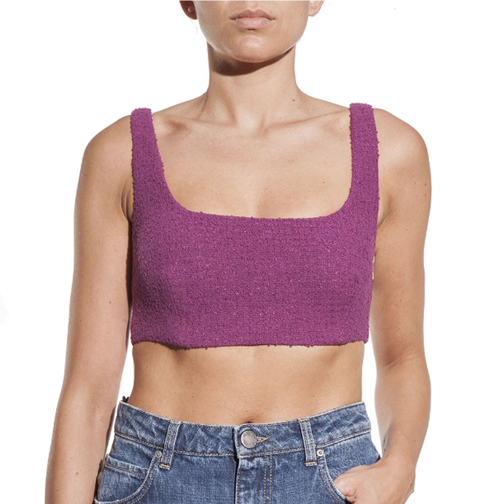 PINKO Top e T-shirt in cotone viola