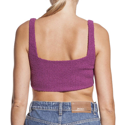 PINKO Top e T-shirt in cotone viola