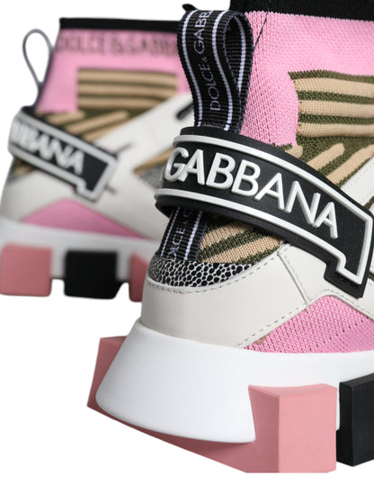 Dolce &amp; Gabbana Multicolor Sorrento Calzini Logo Sneakers Scarpe