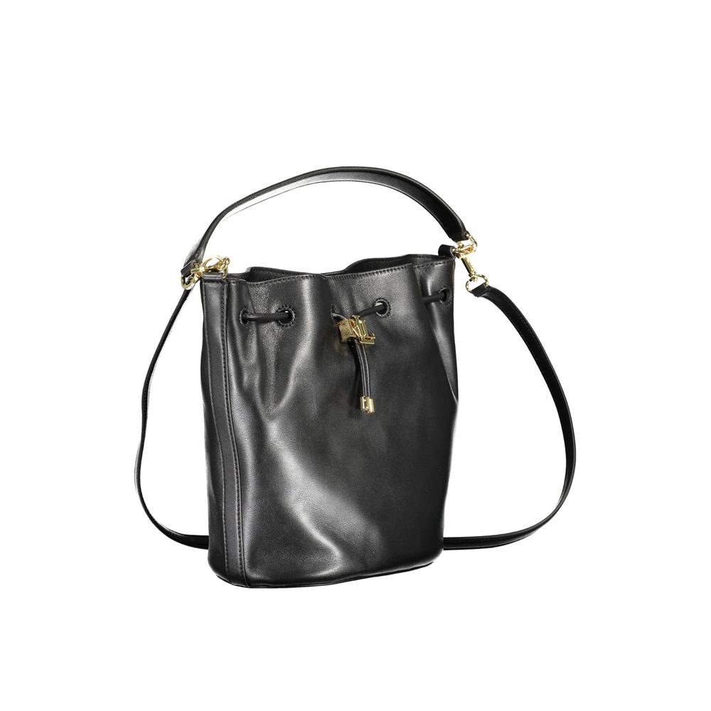 Borsa a mano in pelle nera Ralph Lauren