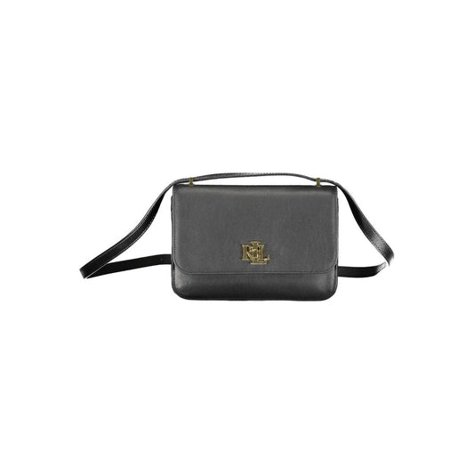 Borsa a mano in pelle nera Ralph Lauren