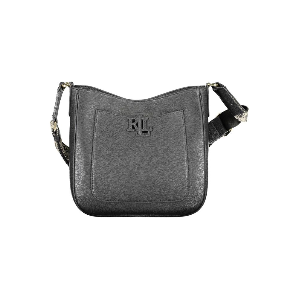 Borsa a mano in pelle nera Ralph Lauren