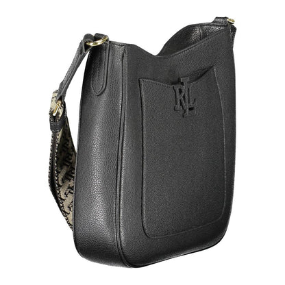 Borsa a mano in pelle nera Ralph Lauren