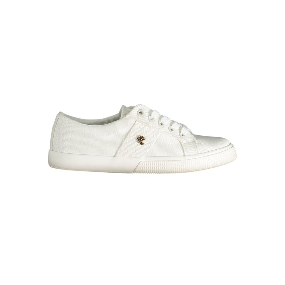 Sneaker in cotone bianco Ralph Lauren