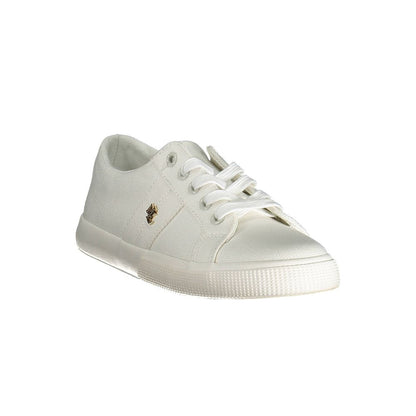 Sneaker in cotone bianco Ralph Lauren