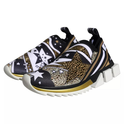 Dolce &amp; Gabbana Multicolor Comet Star Print Sorrento Sneakers Scarpe