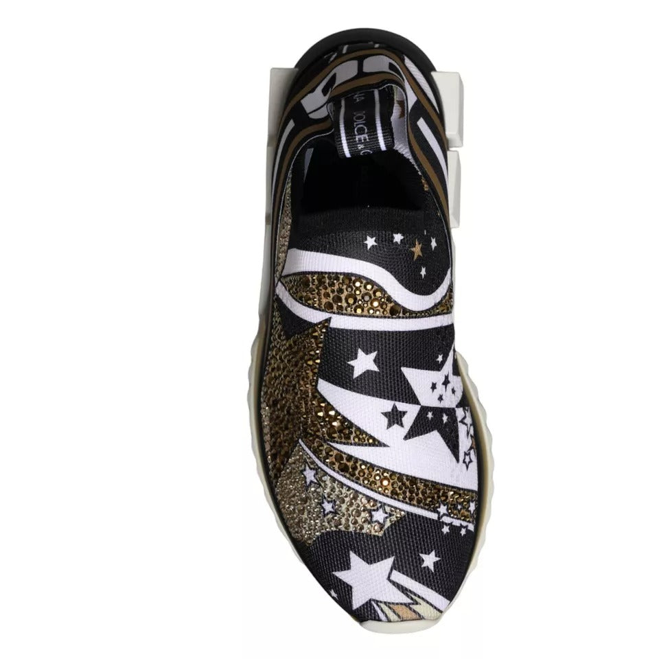 Dolce &amp; Gabbana Multicolor Comet Star Print Sorrento Sneakers Scarpe