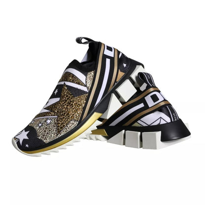 Dolce &amp; Gabbana Multicolor Comet Star Print Sorrento Sneakers Scarpe