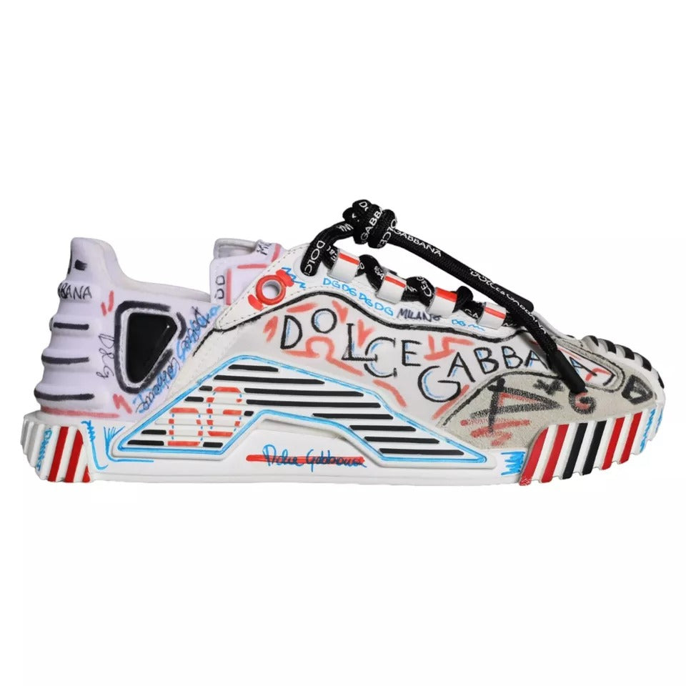 Dolce &amp; Gabbana Multicolor Suede Fabric NS1 Sneakers Scarpe