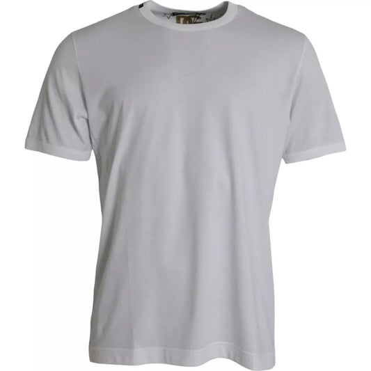 Dolce &amp; Gabbana T-shirt girocollo a maniche corte in cotone bianco