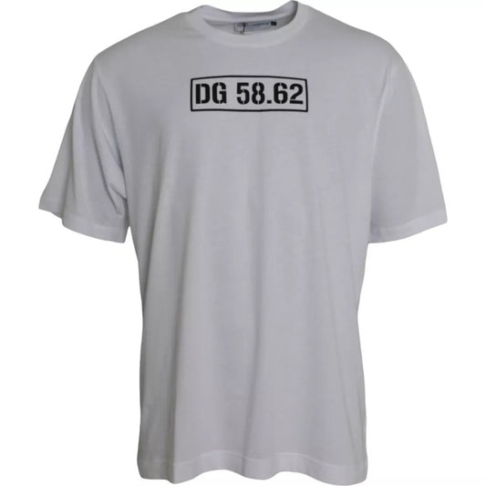 Dolce &amp; Gabbana T-shirt girocollo a maniche corte con logo bianco