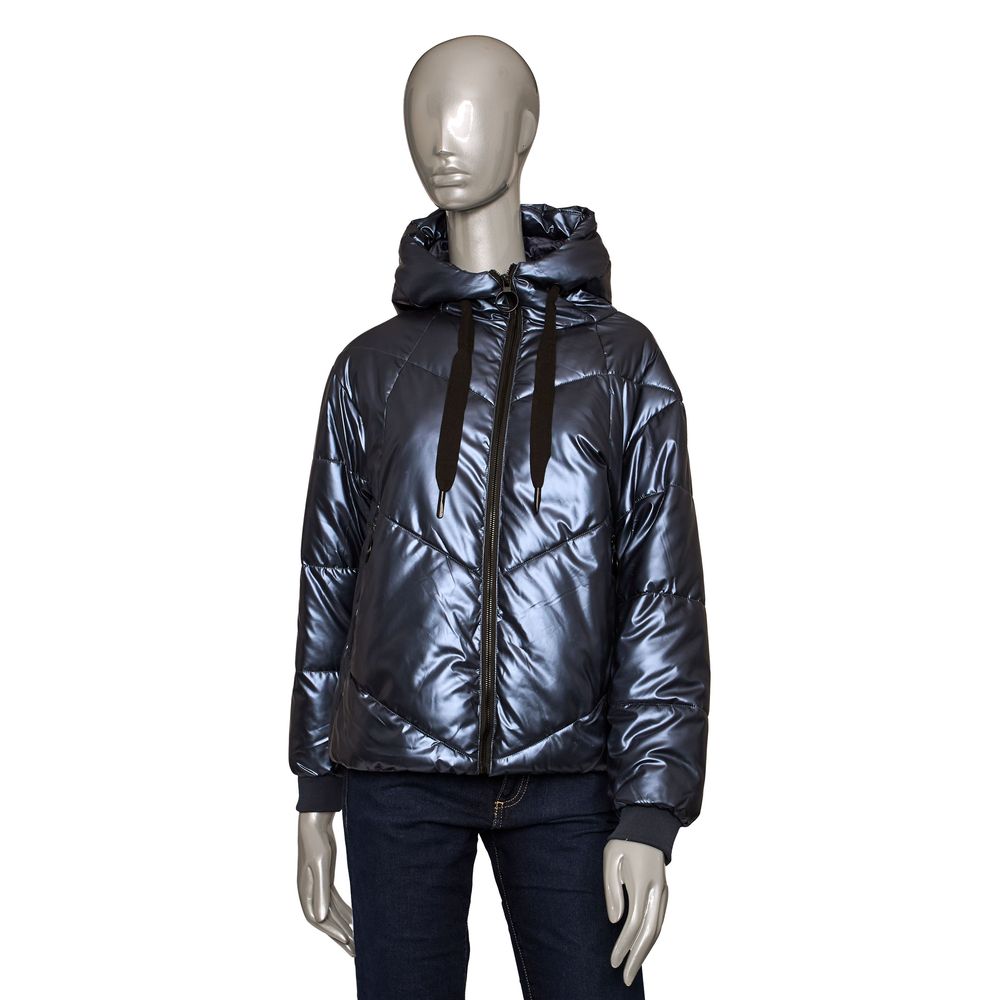 Baldinini Trend Blue Polyester Jackets & Coat