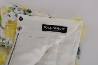 Dolce &amp; Gabbana Gonna a tubino con frange con stampa limone