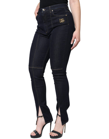 Dolce & Gabbana Black Cotton Blend Skinny Denim Jeans