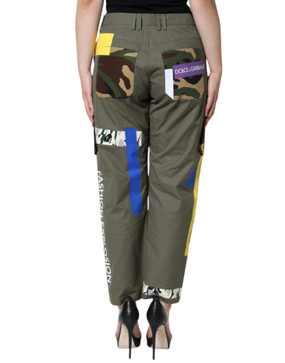 Dolce & Gabbana Green Military Cotton Cargo Pants