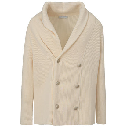 Gran Sasso White Wool Cardigan